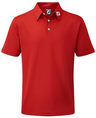Footjoy Stretch Pique Solid dětské polo, červené
