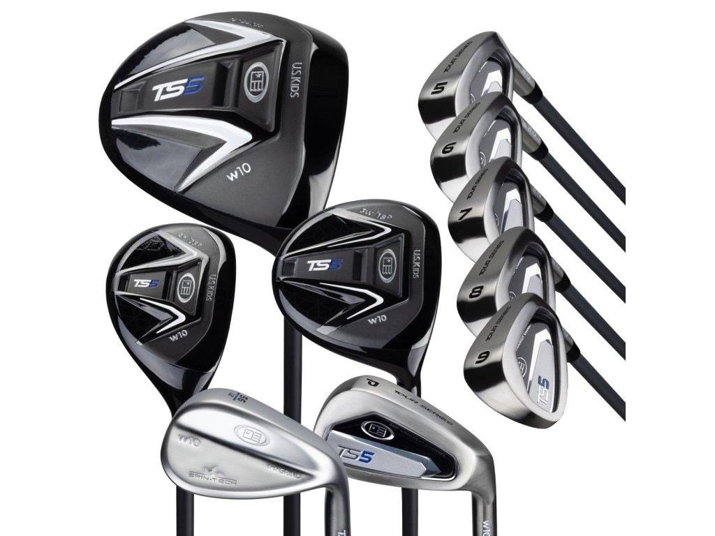U.S. Kids Golf TS5-57 (145cm) 10-Club dětský golfový set, grafit