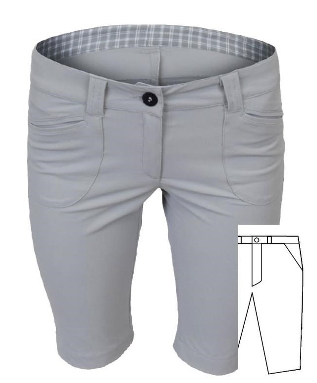 Tony Trevis Slim Fit dámské kraťasy, bílé