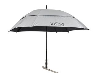 JuCad Windproof deštník 68" s pinem, stříbrný s UV