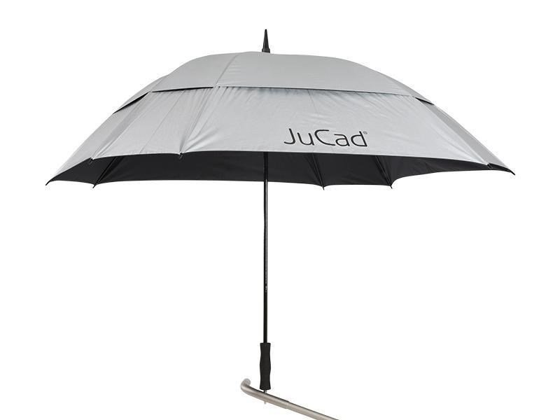 JuCad Windproof deštník 68" s pinem, stříbrný s UV