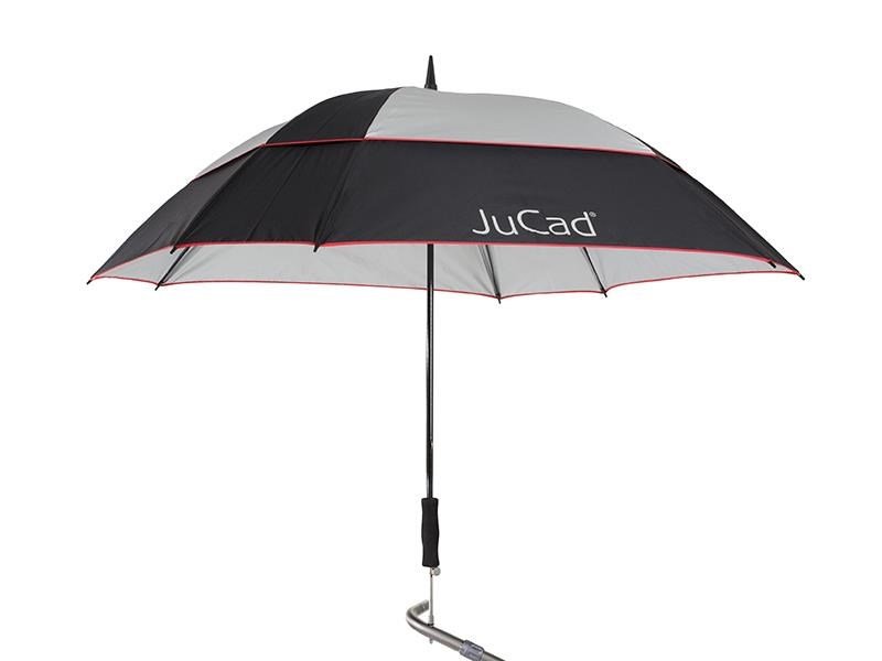 JuCad teleskopický golfový deštník 68" Windproof s PINem, černo/stříbrno/červený