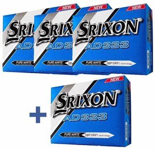 Srixon AD333 Pure White golfové míčky, 3+1 ZDARMA