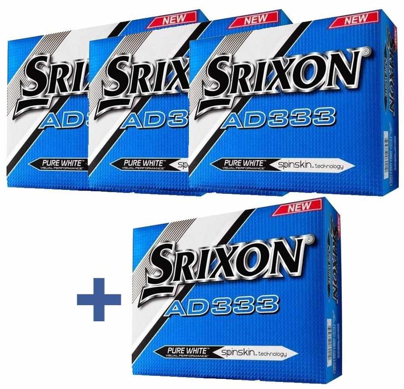 Srixon AD333 Pure White golfové míčky, 3+1 ZDARMA