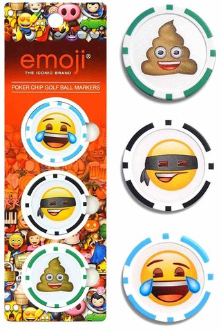 Emoji Poker Chips markovátka, 3ks