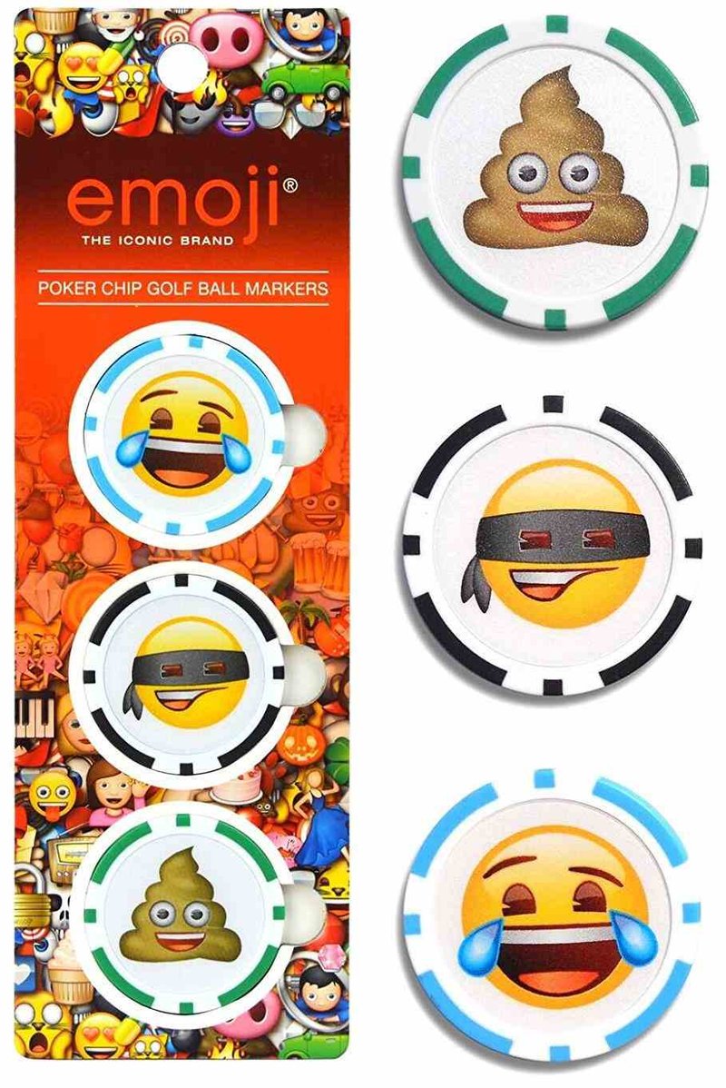Emoji Poker Chips markovátka, 3ks