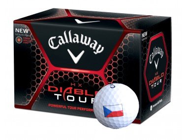 Callaway HX Diablo Tour golfové míčky, česká vlajka, 12 míčků