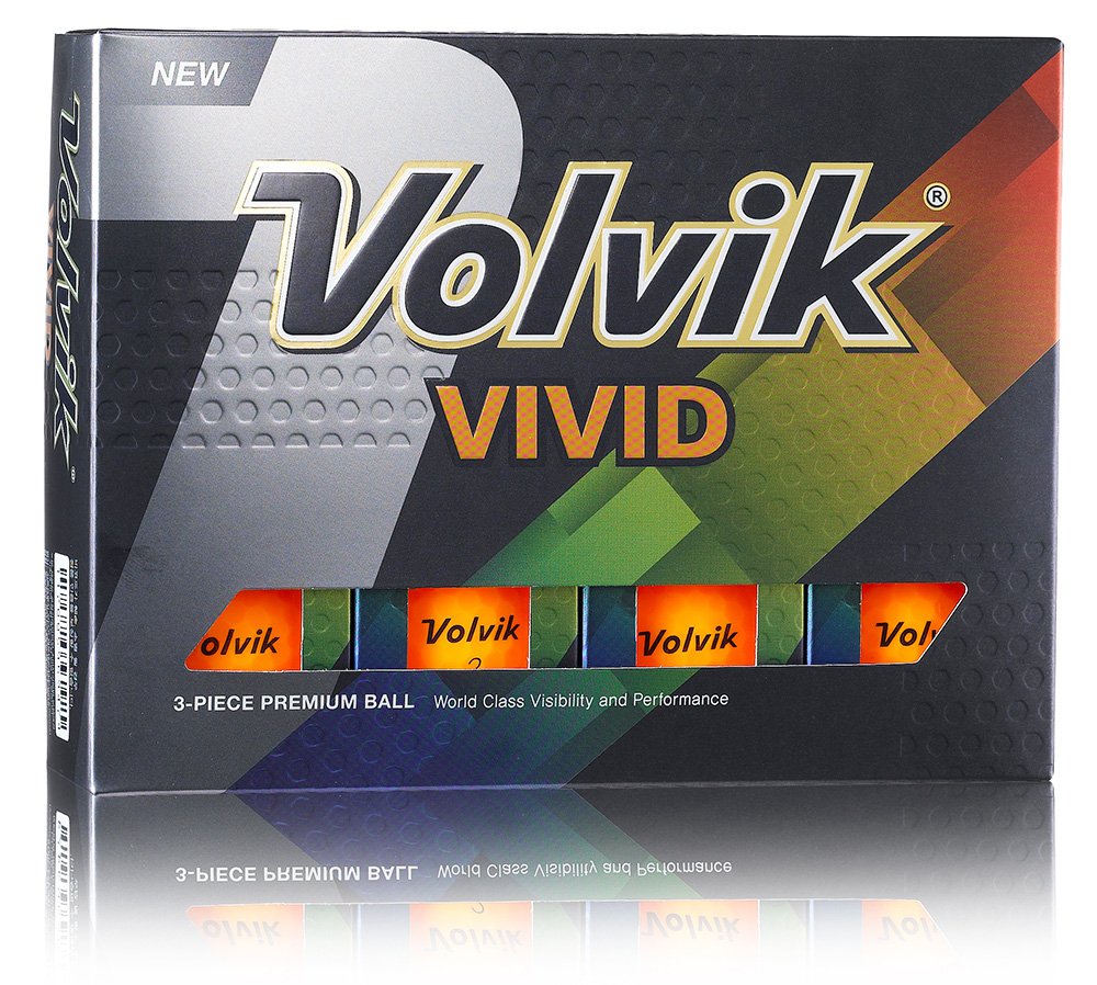 Volvik VIVID golfové míčky, oranžové