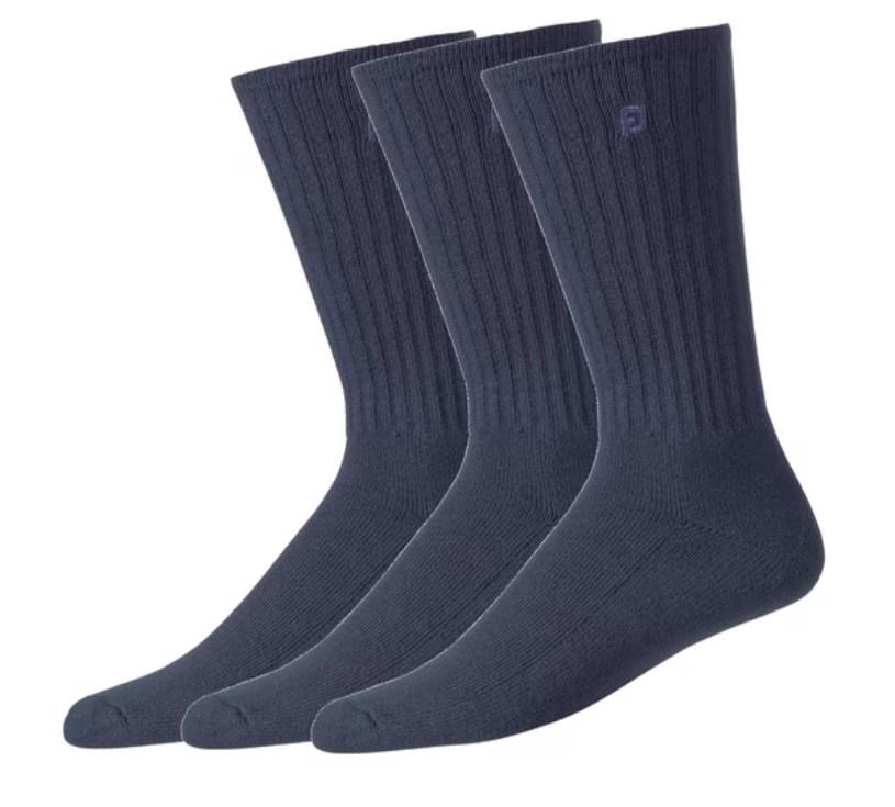 FootJoy ComfortSof Crew pánské ponožky, tmavě modré, 3 páry