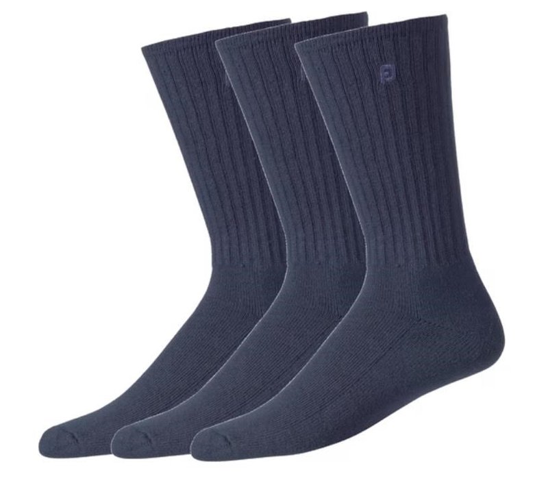 FootJoy ComfortSof Crew pánské ponožky, tmavě modré, 3 páry