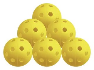 Longridge Yellow Airflow plastové tréninkové míčky, 6ks
