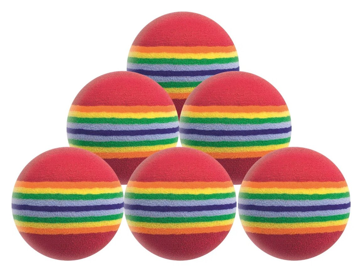 Longridge Multi-Coloured Foam pěnové tréninkové míčky, 6ks
