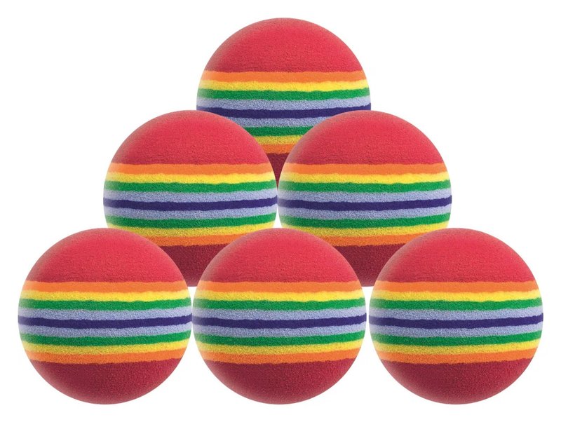 Longridge Multi-Coloured Foam pěnové tréninkové míčky, 6ks