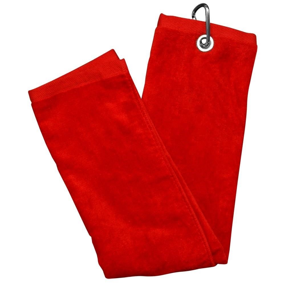 Longridge Luxury Three Fold golfový ručník, červený