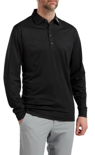 FootJoy Thermocool Self pánské polo s dlouhým rukávem, černé