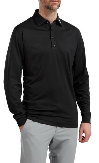 FootJoy Thermocool Self pánské polo s dlouhým rukávem, černé