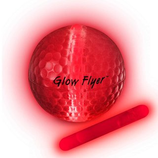 Masters Golf Glow Flyer svítící golfový míček, červený