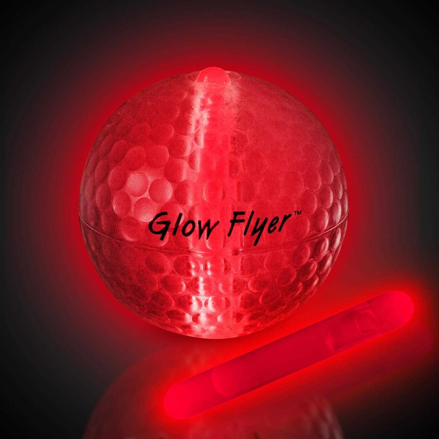 Masters Golf Glow Flyer svítící golfový míček, červený