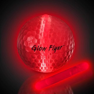 Masters Golf Glow Flyer svítící golfový míček, červený