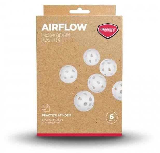 Masters Airflow XP plastové tréninkové míčky, 6ks, bílé