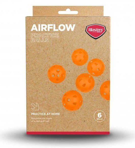 Masters Airflow XP plastové tréninkové míčky, 6ks, oranžové