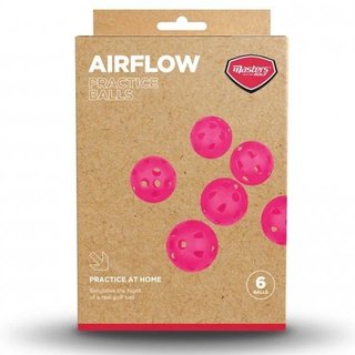 Masters Airflow XP plastové tréninkové míčky, 6ks, růžové