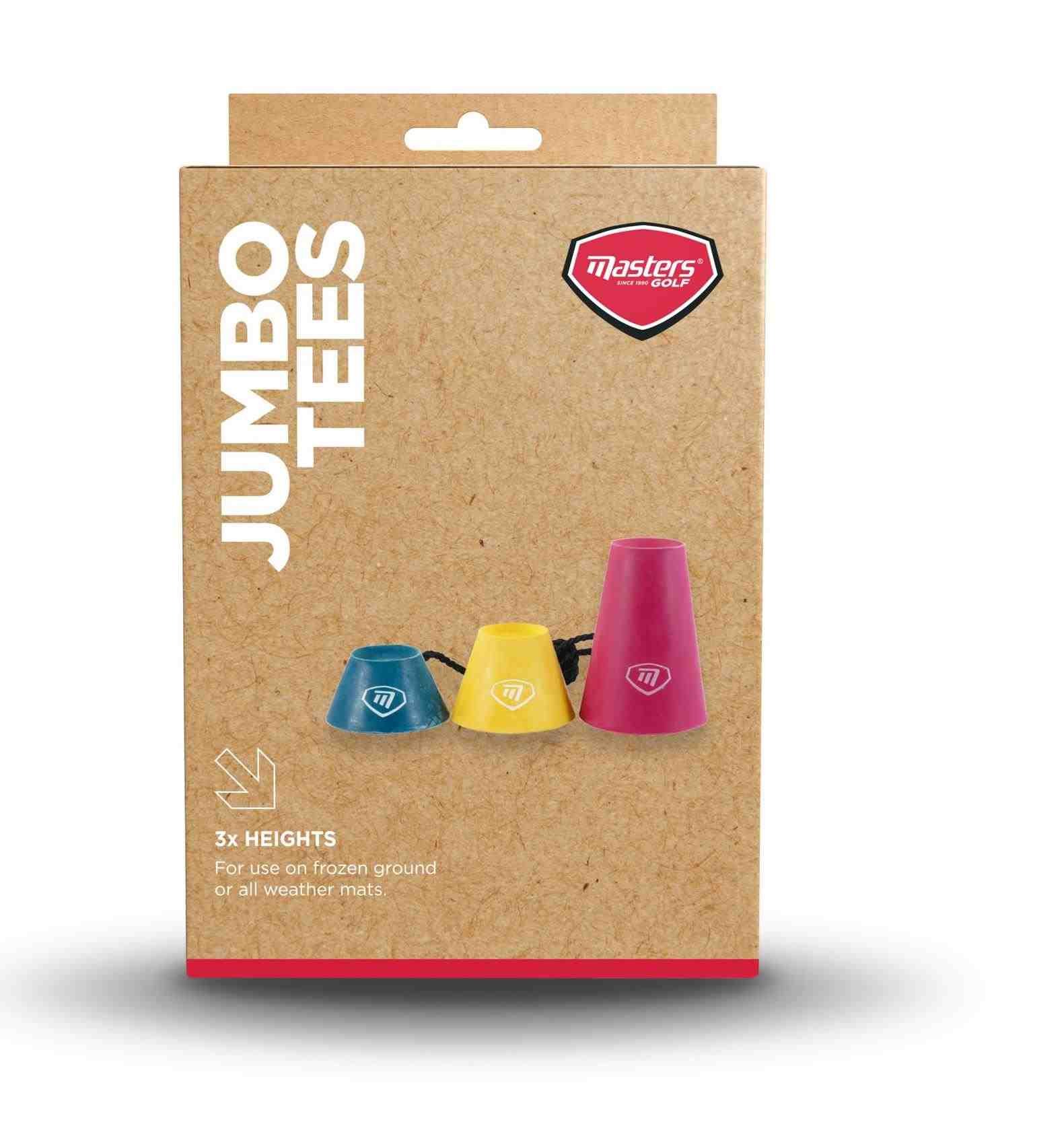 Masters Golf Jumbo Pyramid Tee Stringed gumová týčka, 3ks