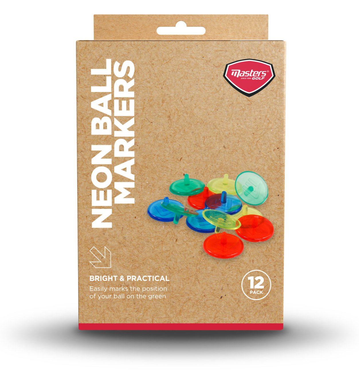 Masters Golf Neon Ball Markers markovátka, 12ks