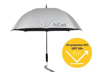 JuCad teleskopický golfový deštník 68" automatický s PINem, stříbrný (UV cohrana)