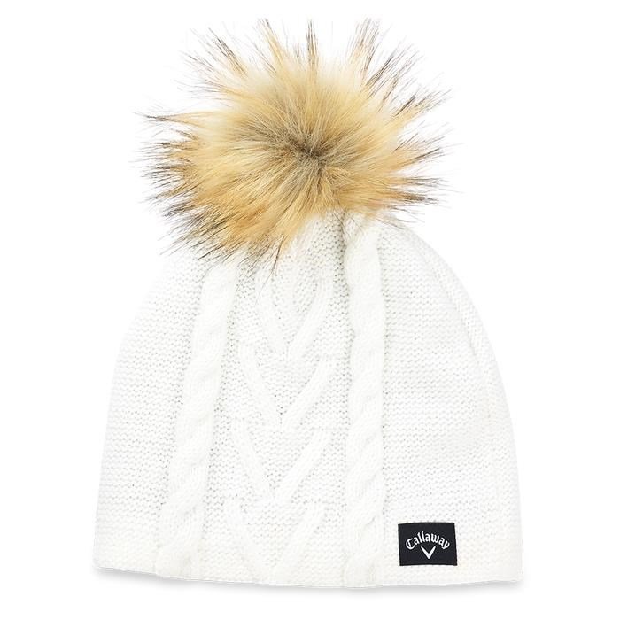 Callaway Pom Pom Beanie dámská zimní čepice, krémová