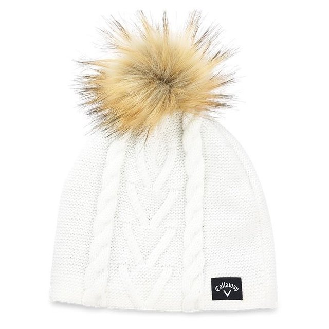 Callaway Pom Pom Beanie dámská zimní čepice, krémová