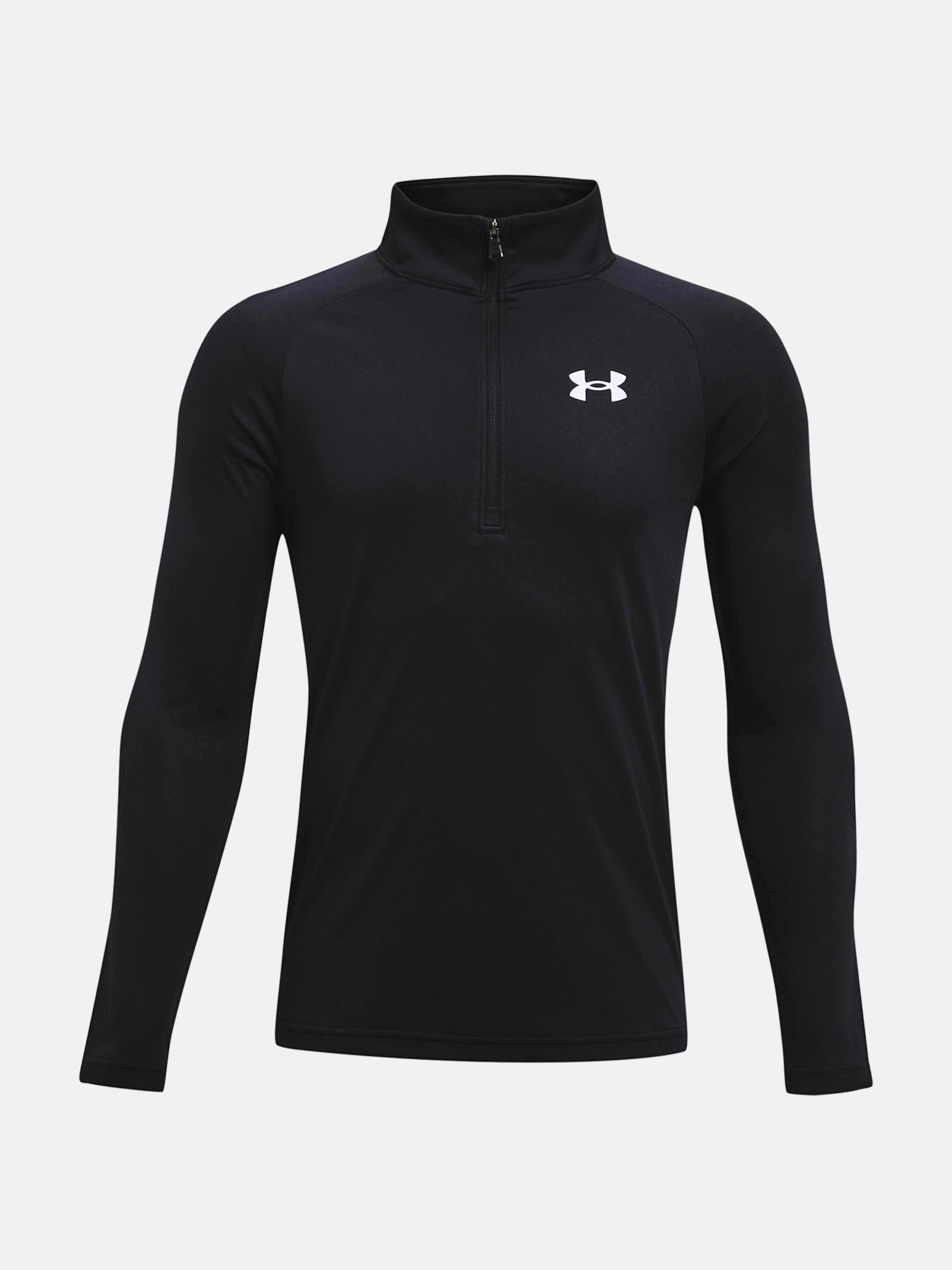 Chlapecké triko Under Armour Tech 2.0 1/2 Zip, přední pohled, černé