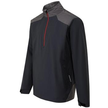 Nepromokavá golfová bunda Ping AquaDrive Half-Zip černá/asfaltová – zadní pohled