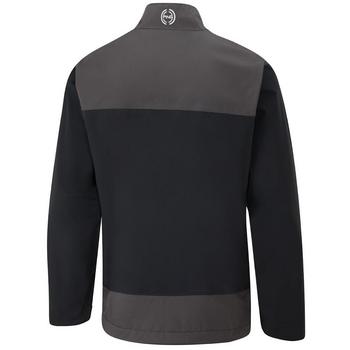 Nepromokavá golfová bunda Ping AquaDrive Half-Zip černá/asfaltová – detail z boku