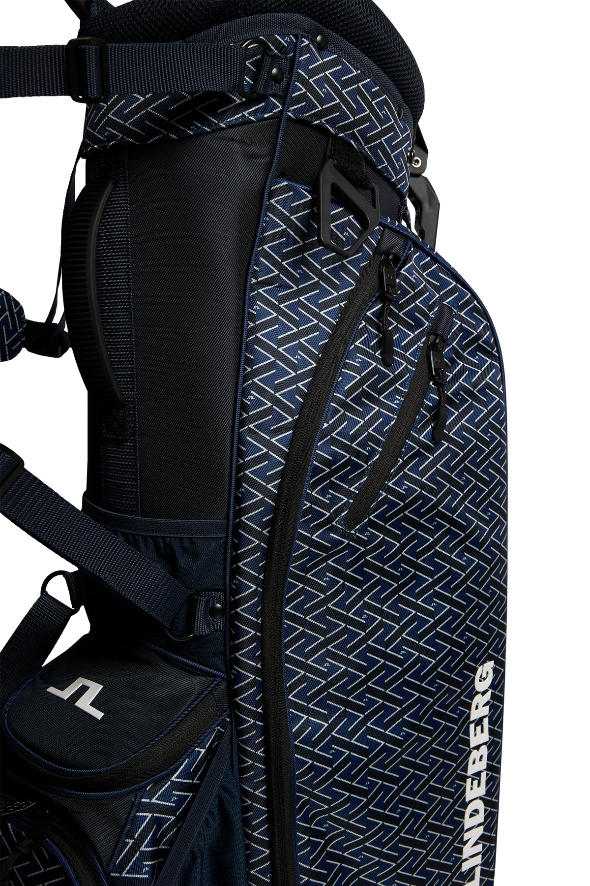 Golfový bag J.Lindeberg JL Flare Printed - detail potisku Ladder Estate Navy S