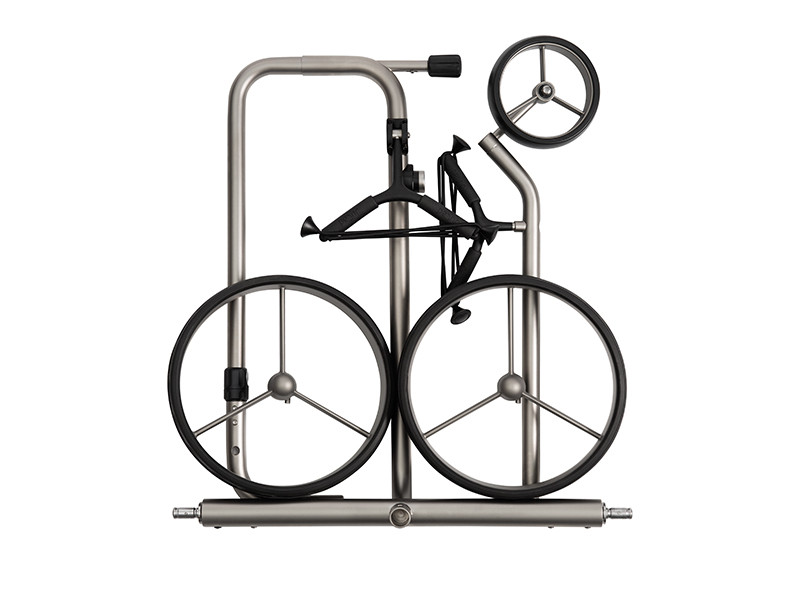Kompaktní přepravní rozměry vozíku JuCad drive Stainless Steel 65x60x10 cm