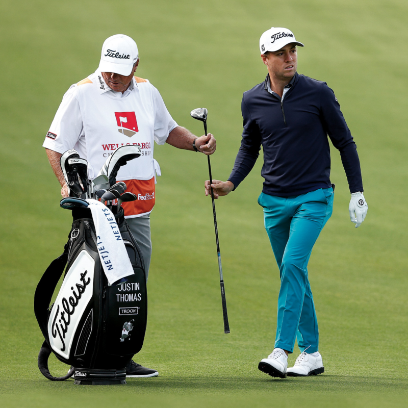 Justin Thomas s bagem Titleist Tour Bag
