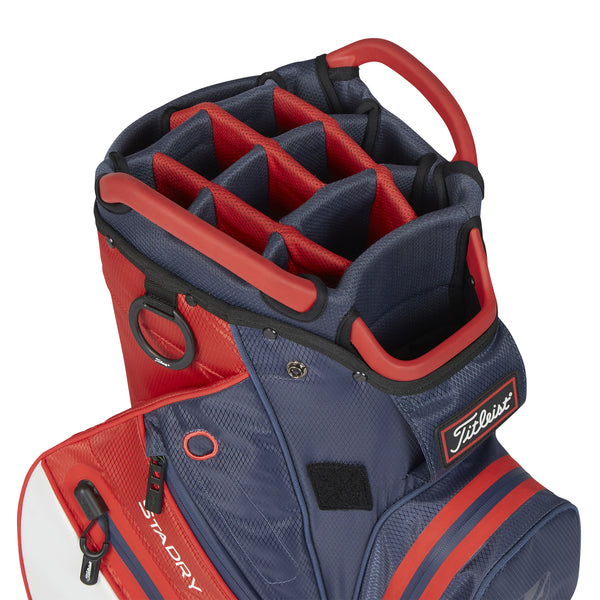 Titleist 14 StaDry Cart Bag — 9 přístupných kapes a organizace úložného prostoru