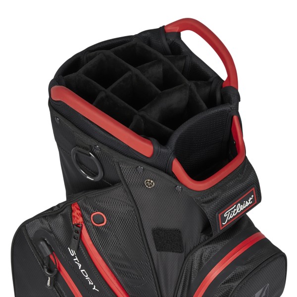 Titleist Cart 14 StaDry bag — symetrické uspořádání kapes