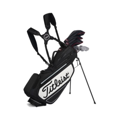 Titleist Premium StaDry Stand Bag – design inspirovaný Tour v černé a bílé barvě