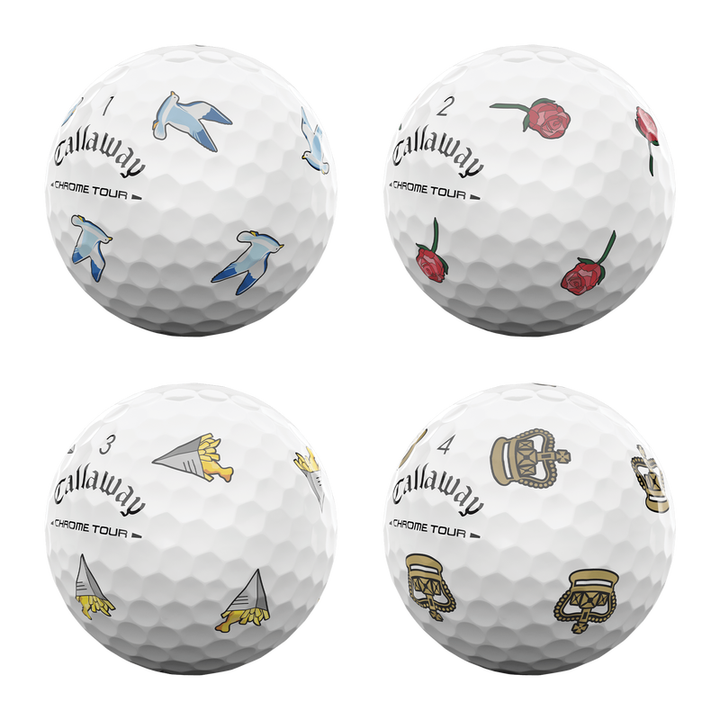 Callaway Chrome Tour July Major 2026 – bezšvový vzor dimplů Tour Aero