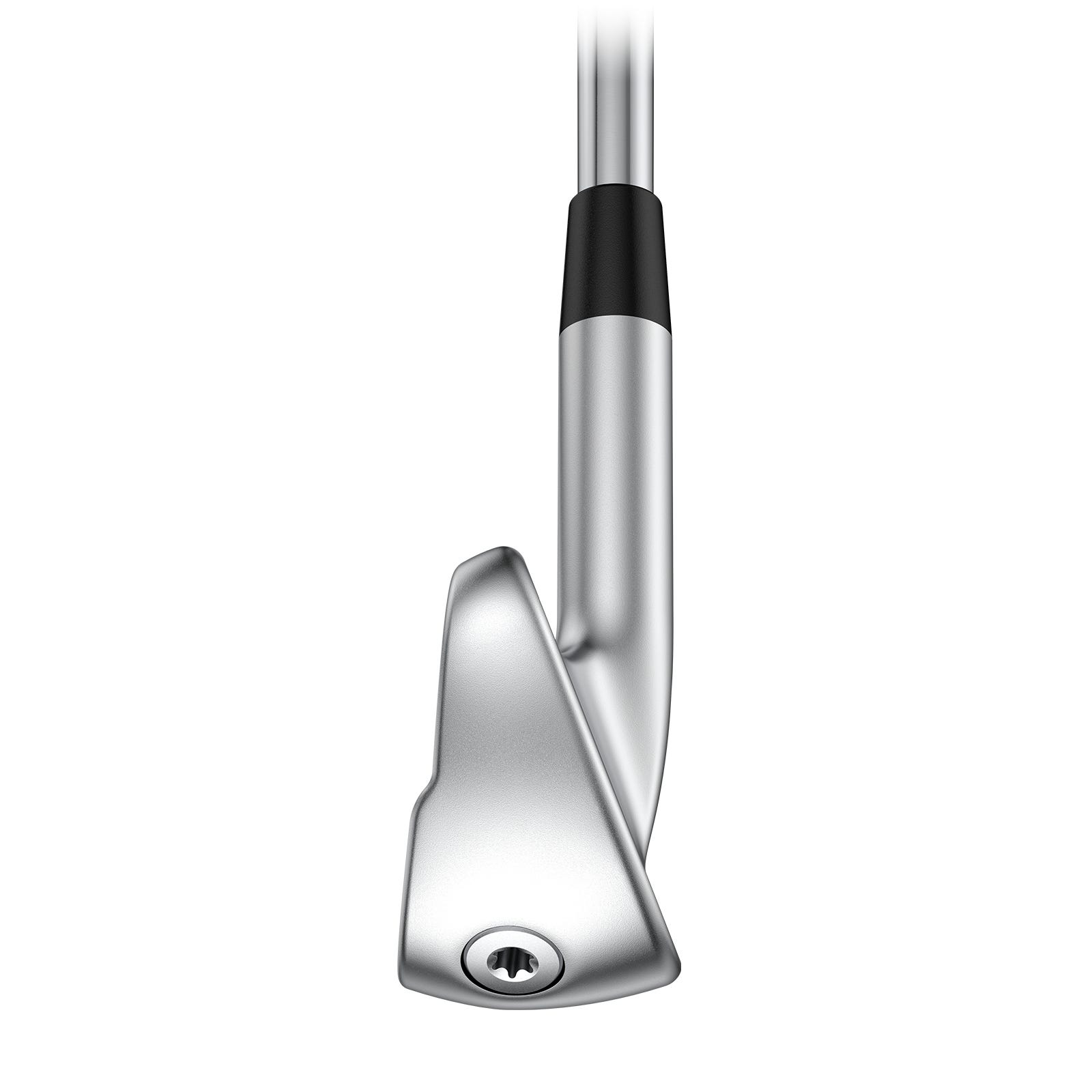 PING iDi crossover 4-iron viewed from the toe showing head shape