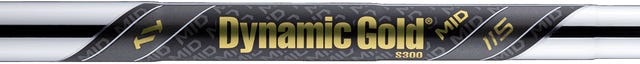 Ocelový shaft True Temper Dynamic Gold Mid 115 – osazený ve flexi Stiff S300 na této zakázkové sadě PING i540