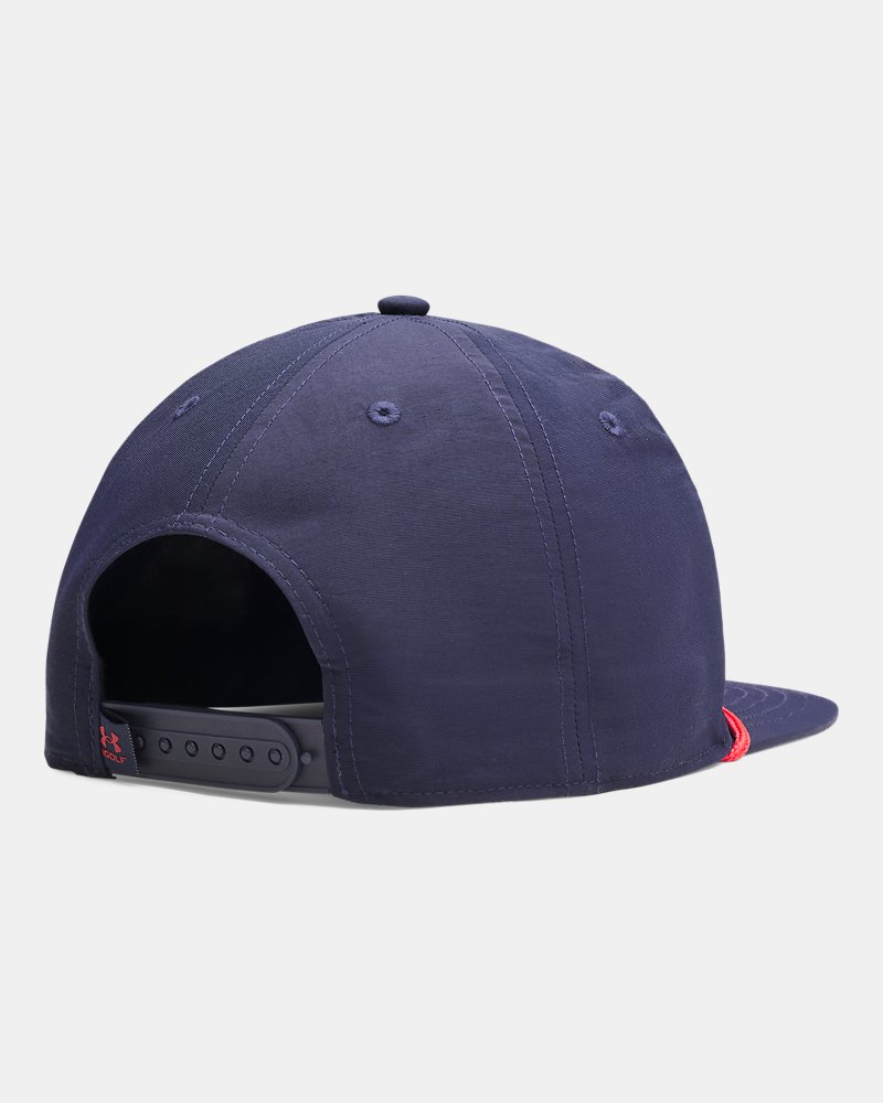 Under Armour Drive Mid Golf Cap – zadní pohled s viditelným zapínáním na patentky