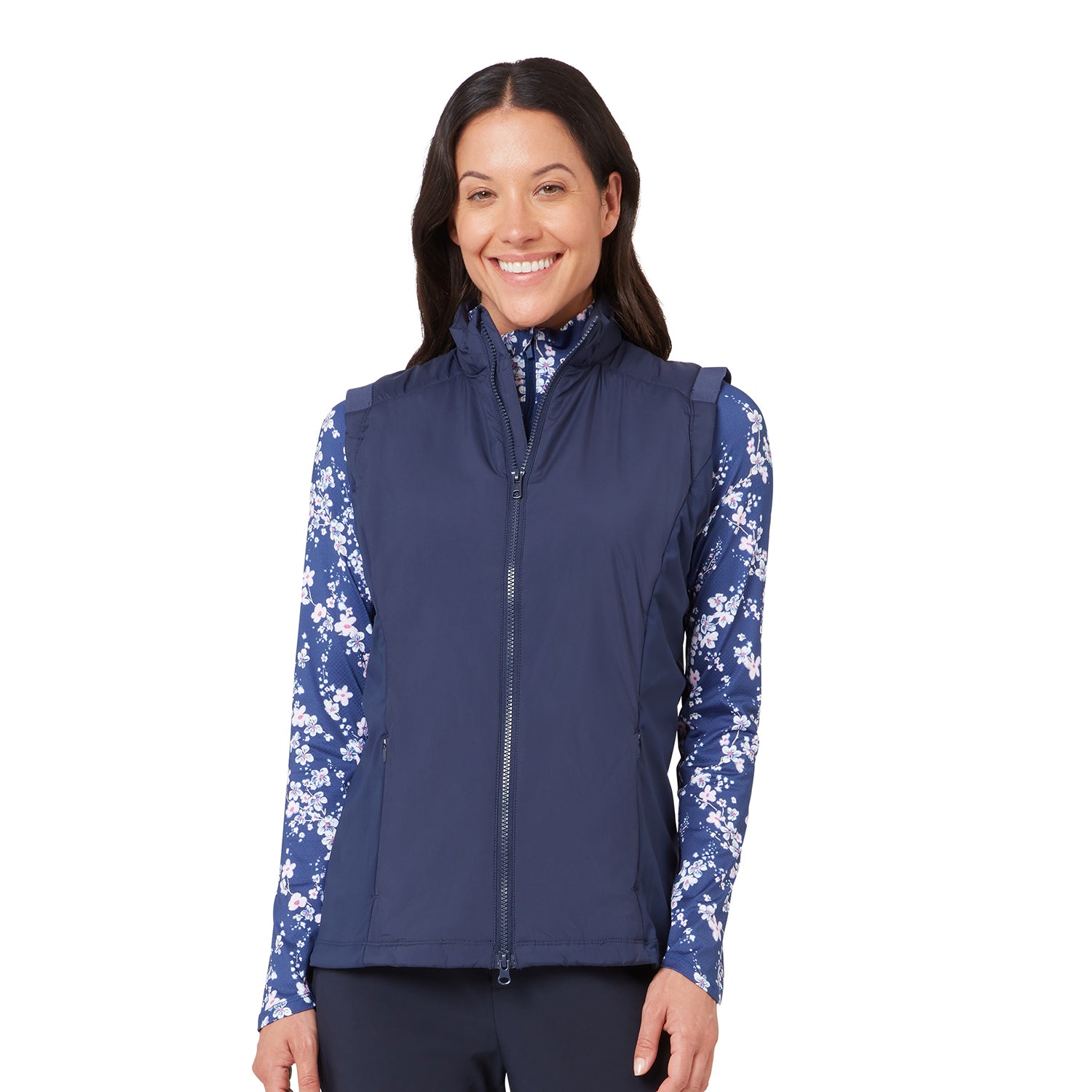 Callaway Ladies Lightweight Primaloft Gilet Peacoat &mdash; front view