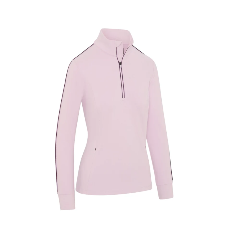 Dámská mikina Callaway Midweight Textured – přední pohled, třešňová lila heather