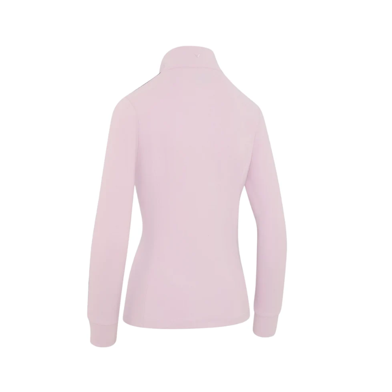 Dámská mikina Callaway Midweight Textured – detail stojáčku s polovičním zipem