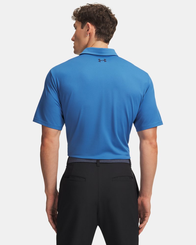 Zadní pohled na polo Under Armour Matchplay v barvě Aegean Blue