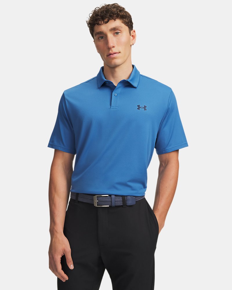 Přední pohled na polo Under Armour Matchplay v barvě Aegean Blue