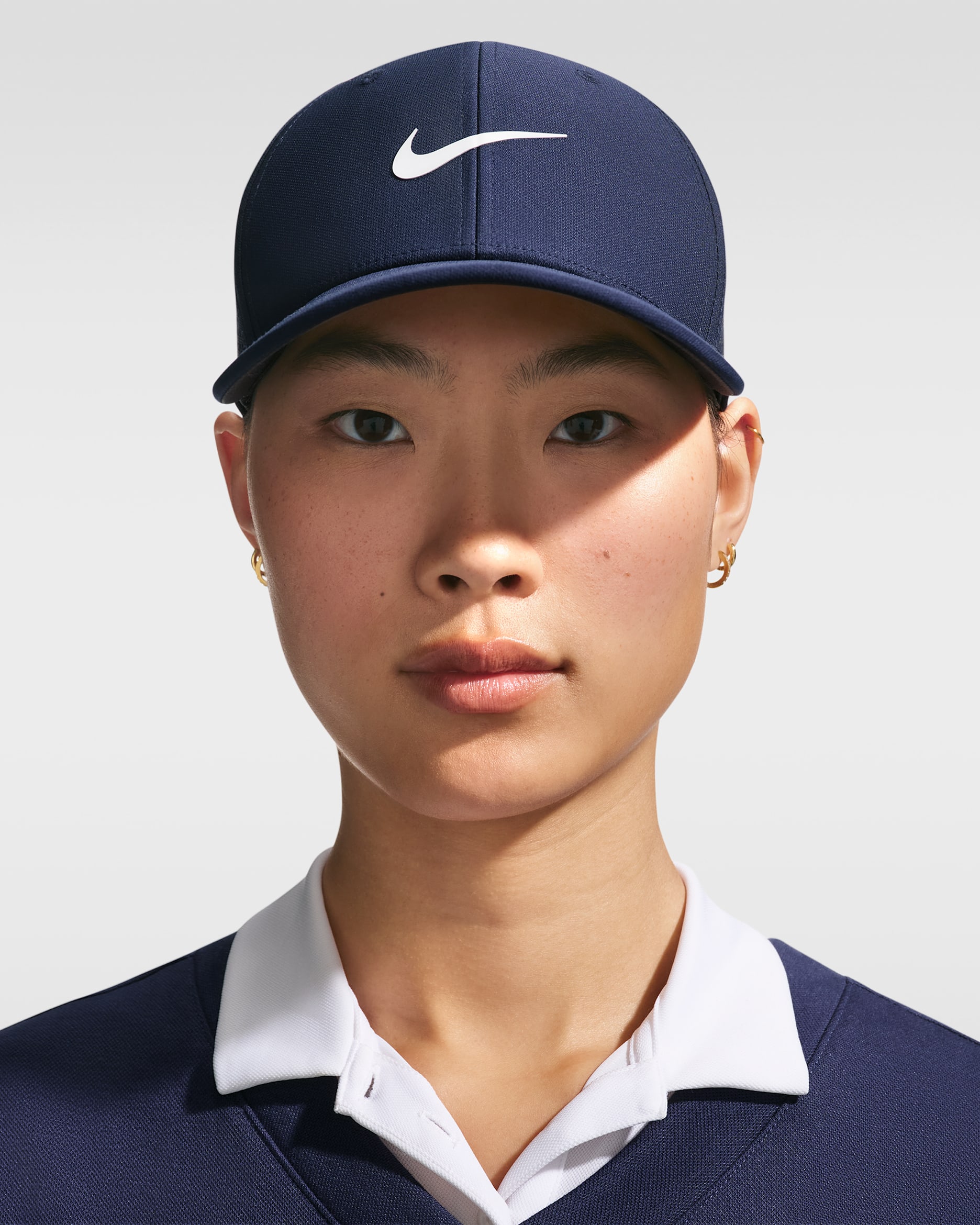Nike Rise Dri-FIT ADV SwooshFlex Golf Cap – College Navy/Anthracite/White